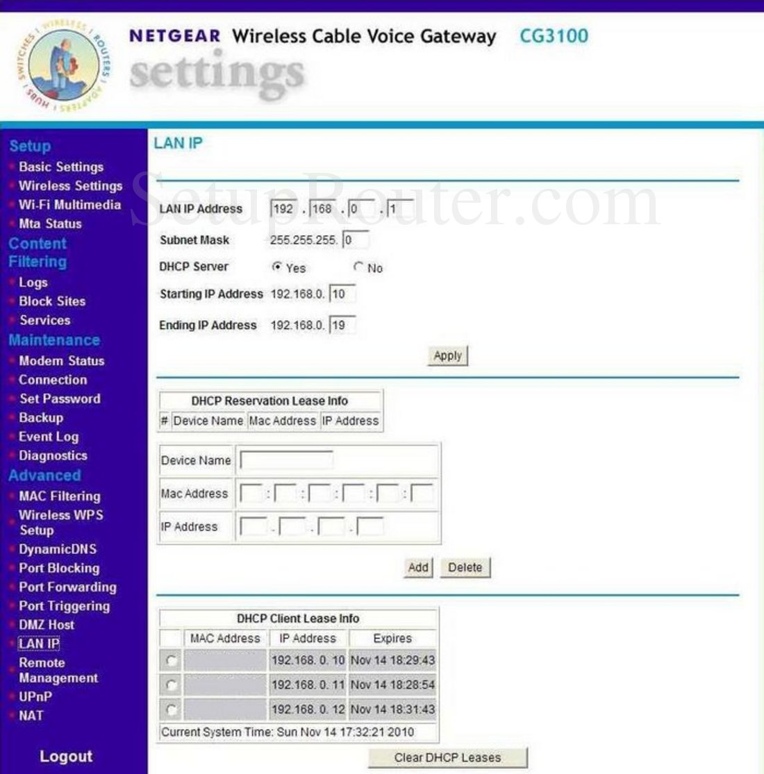 how to setup static ip address for netgear router how to setup static ip address for netgear router