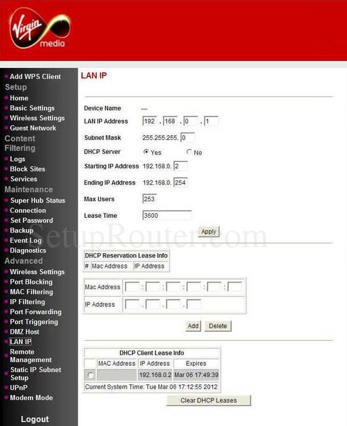 How to change the ip address of the Netgear CG3101D