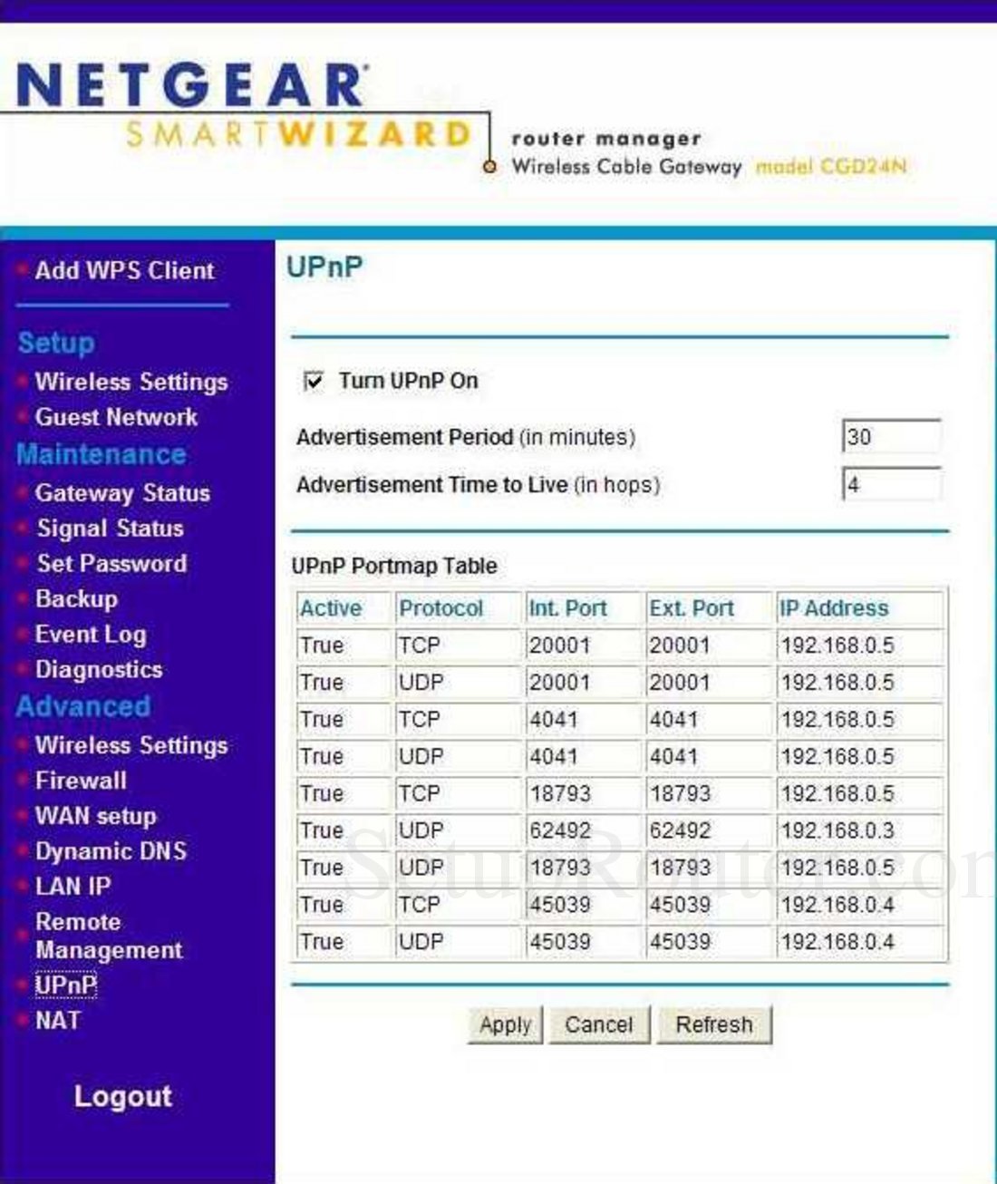 upnp or nat pmp on netgear router