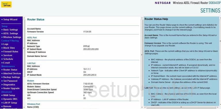 router status mac address internet IP