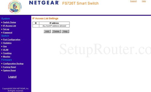 Netgear FS726T Screenshots