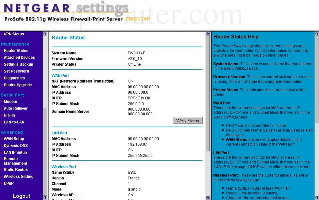 how to check router status