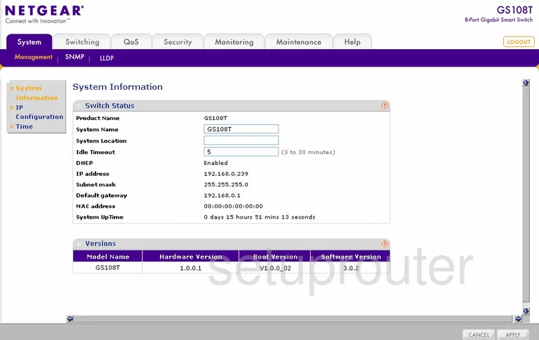 router status mac address internet IP