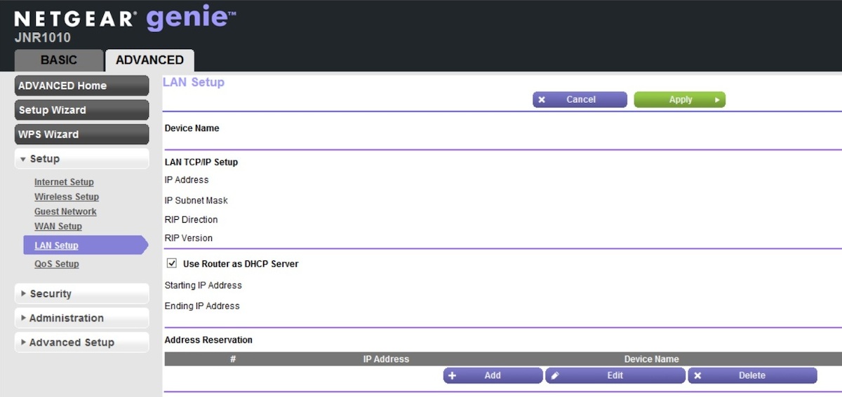 Настройка роутера netgear jnr1010