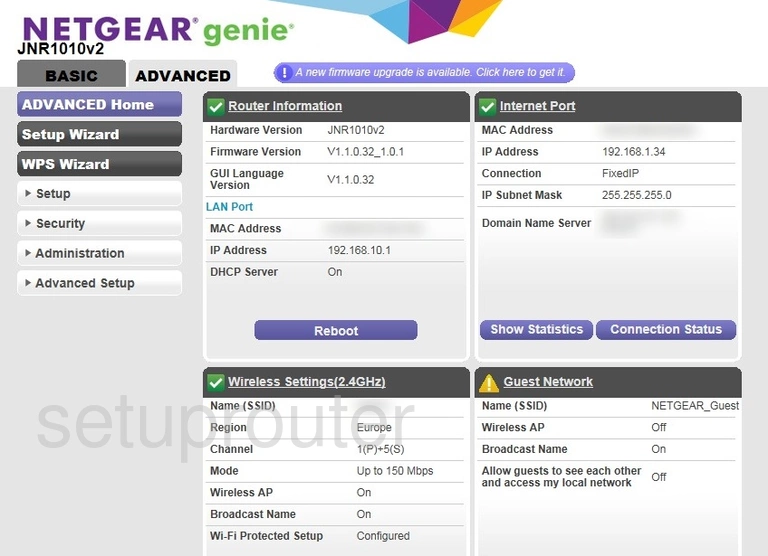 router status mac address internet IP