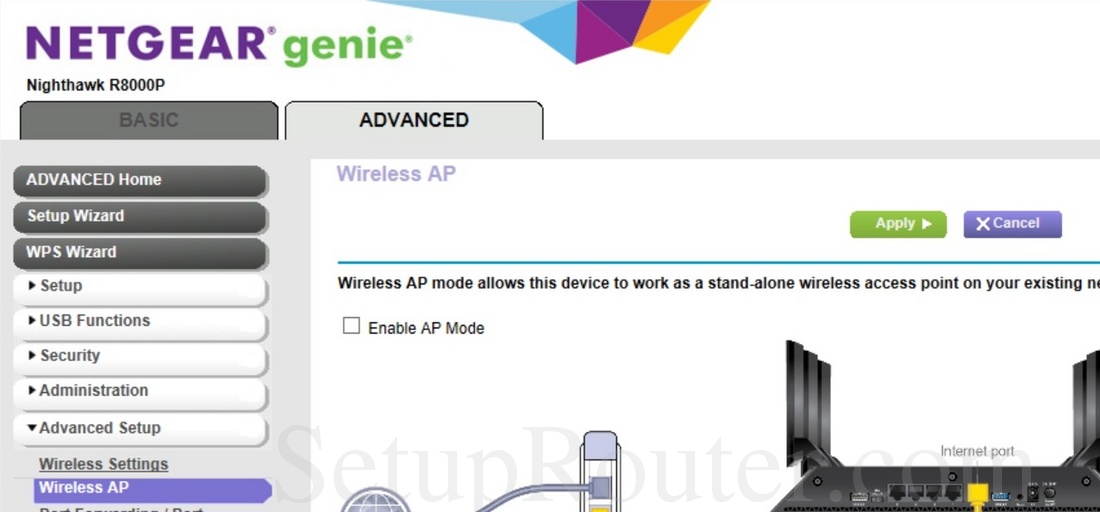 Netgear Nighthawk R8000P Screenshot WirelessAP