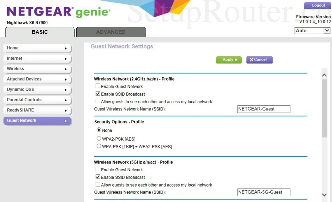 Netgear Nighthawk X6 R7900 Screenshot