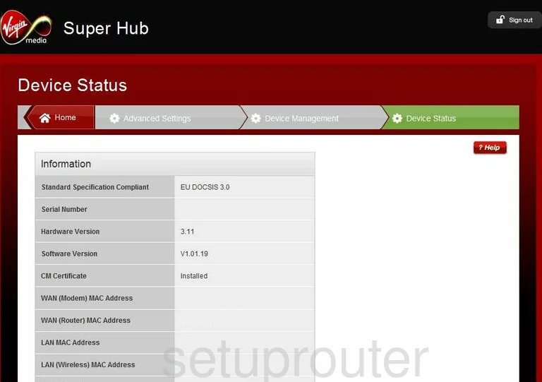 router status mac address internet IP