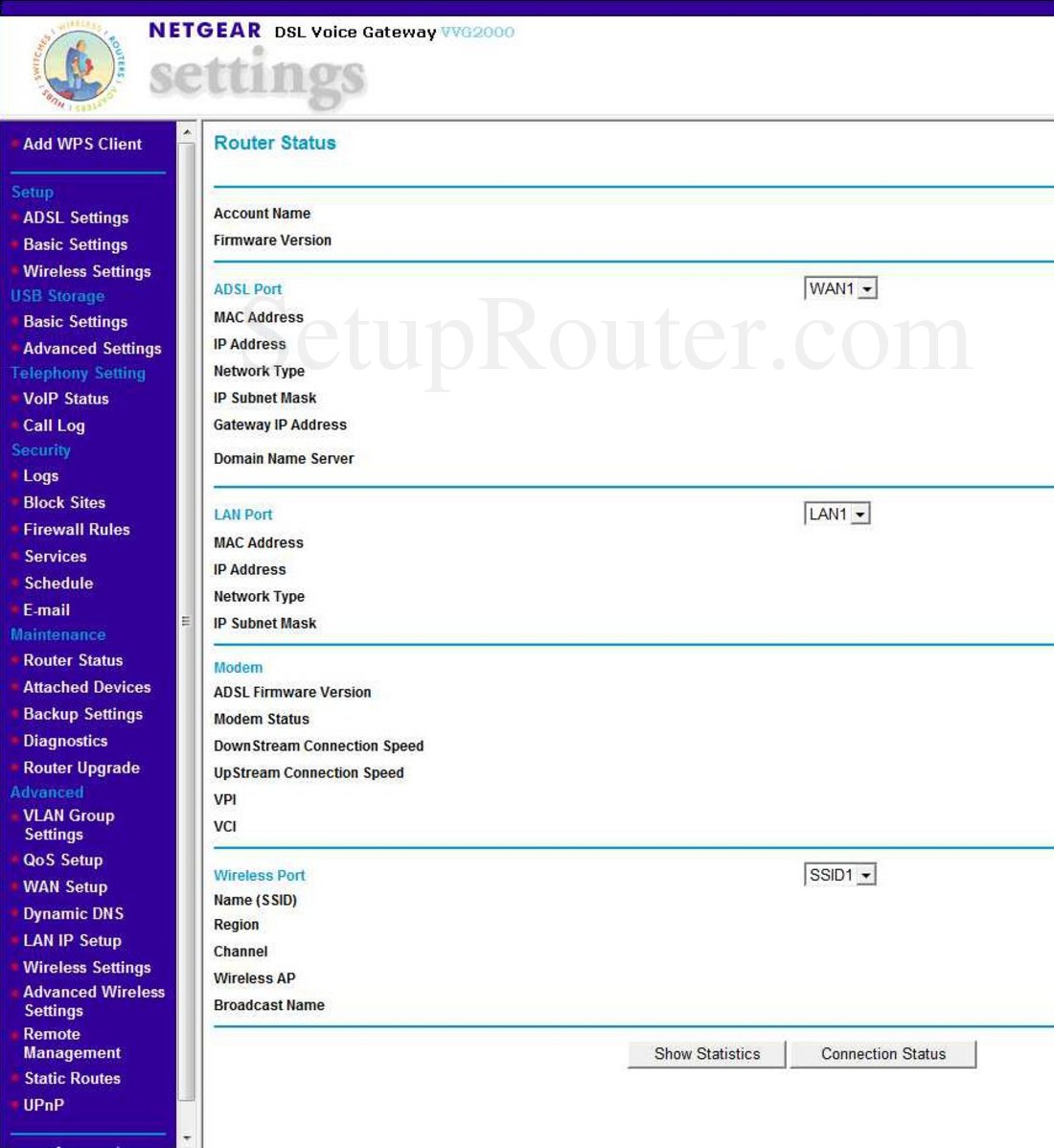 how to check router status