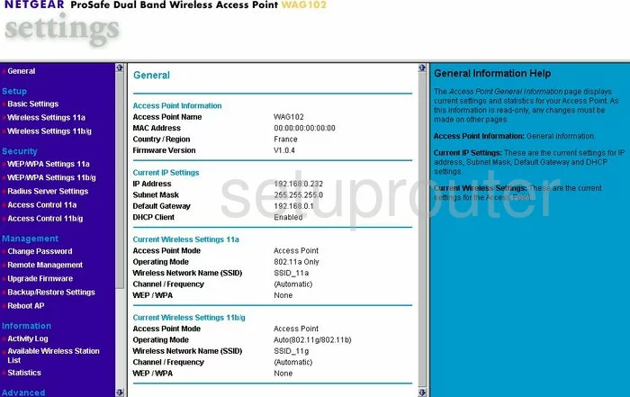 router status mac address internet IP