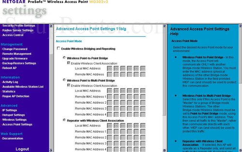 Netgear WG302v2 Screenshots