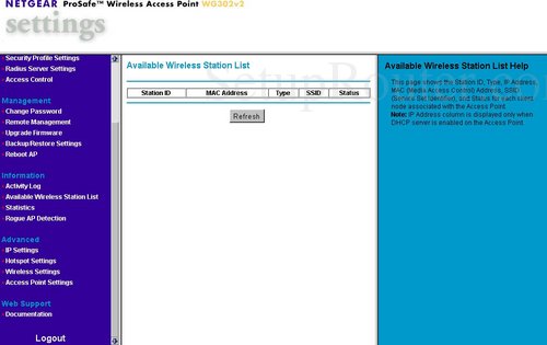 Netgear WG302v2 Screenshots