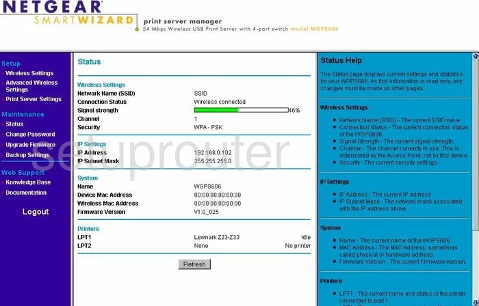 router status mac address internet IP