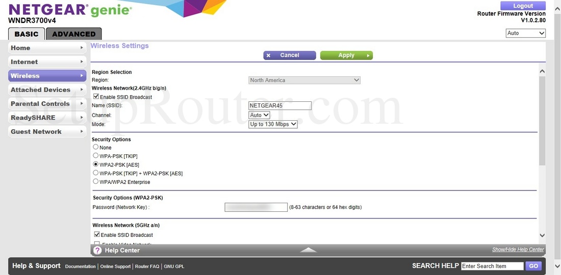 Netgear WNDR3700v4 Screenshot BasicWirelessSettings