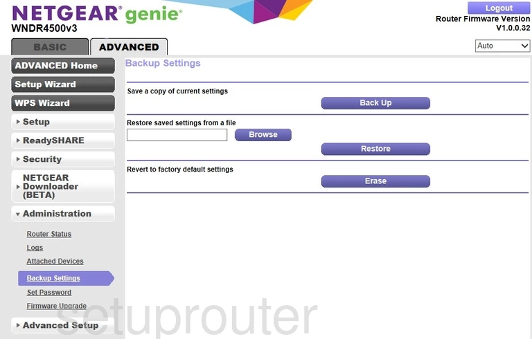 router backup and restore