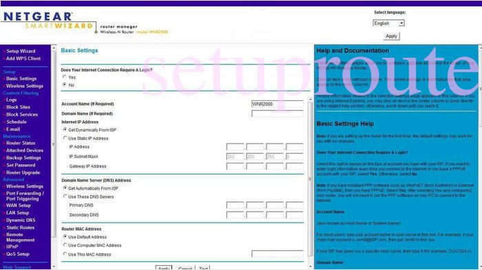 Netgear WNR2000 Login Instructions