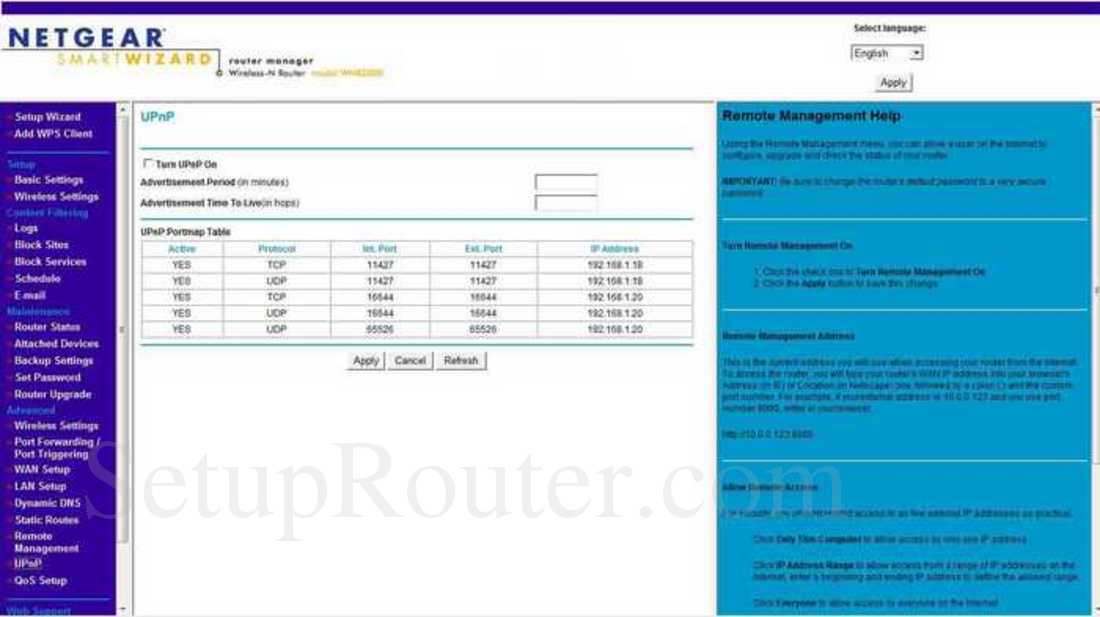 default ip address for netgear router wnr2000