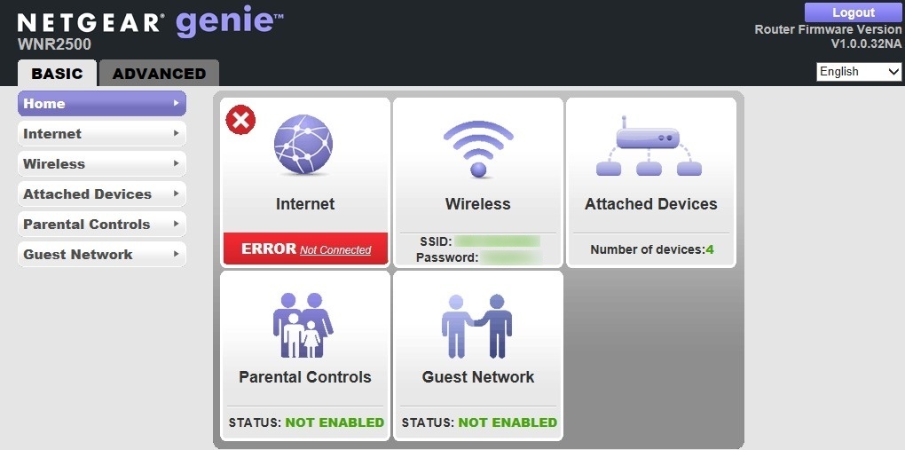 Netgear WNR2500 Login Instructions