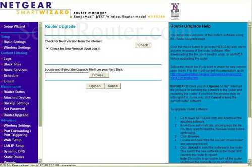 Netgear WNR834M Screenshots