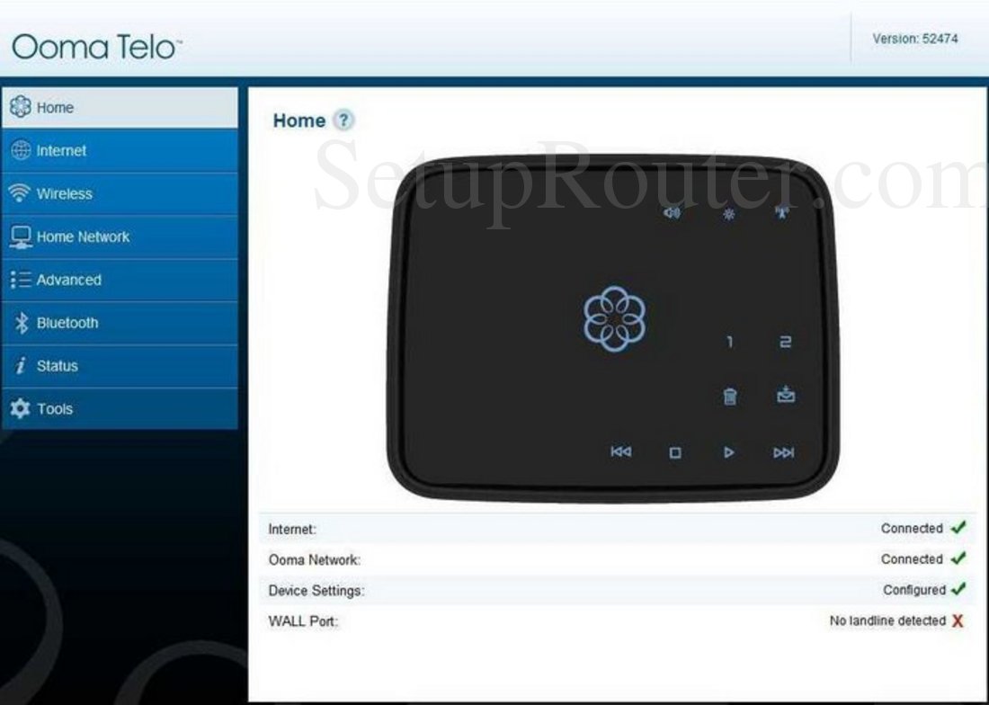 Ooma Telo Screenshot Home