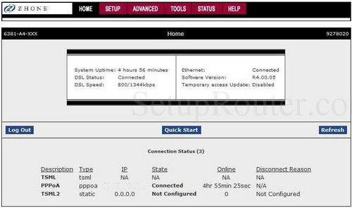 How to change the ip address of the Paradyne 6381-A4