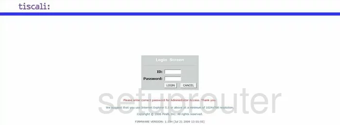 router login screen