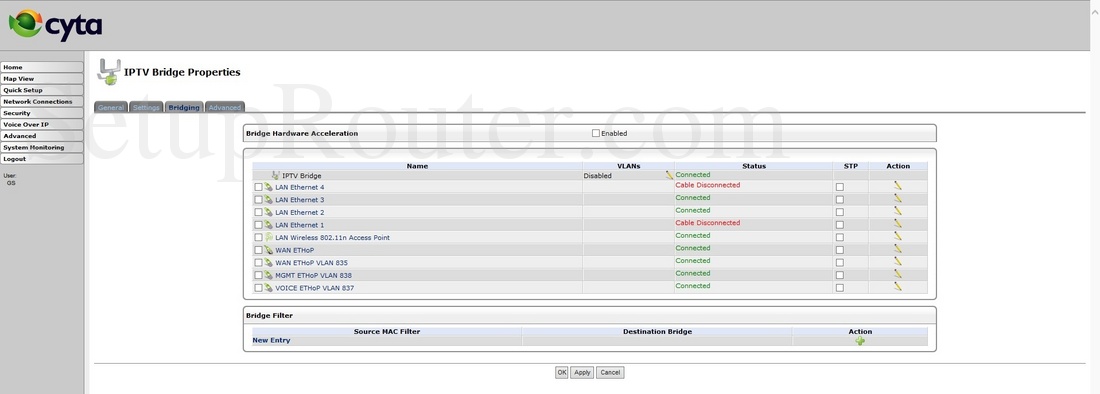 Pirelli PRG AV4202N Cyta Screenshot IPTVBridgeBridging