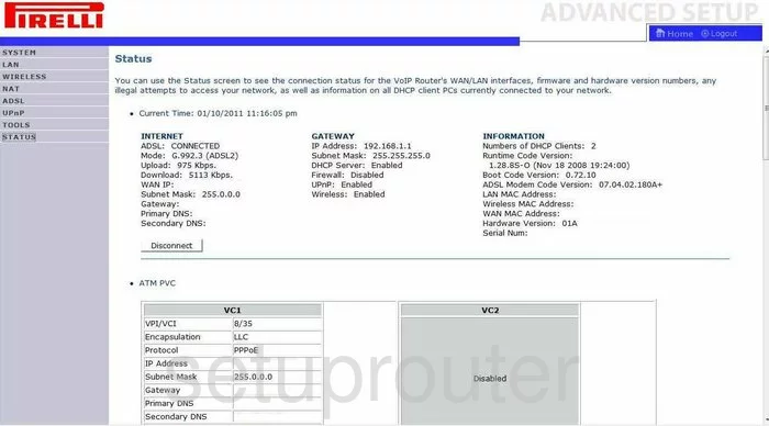 router status mac address internet IP