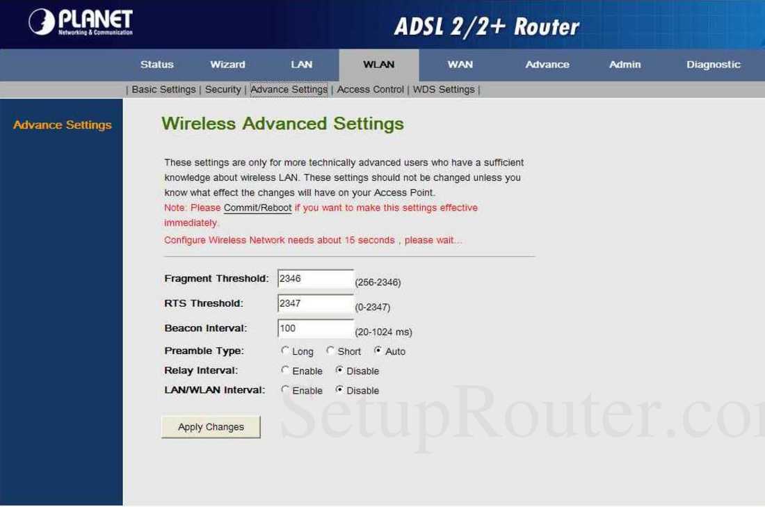 Adw 4401 настройка wifi