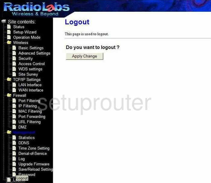 router log out