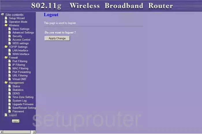 router log out