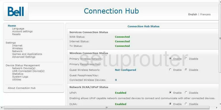 router status mac address internet IP