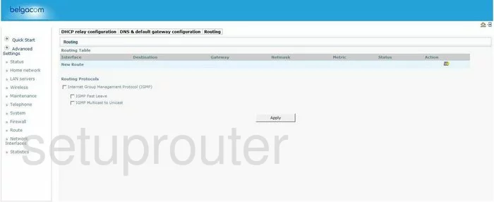 router routing settings