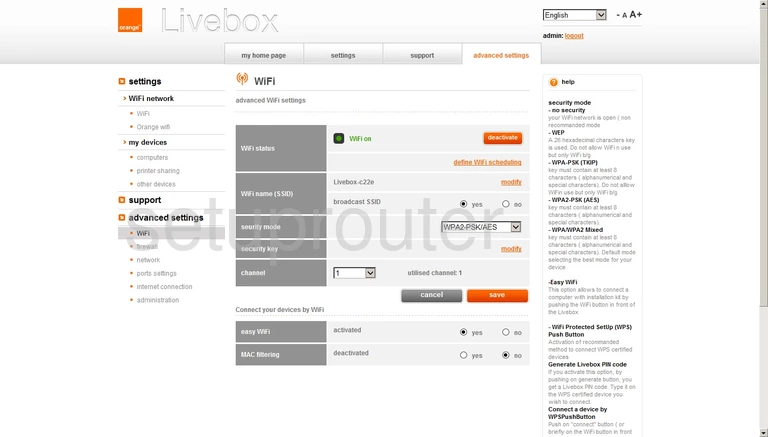 wifi advanced security settings wireless