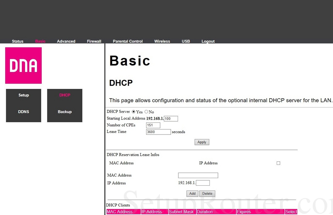 Как отключить dhcp на роутере sagemcom