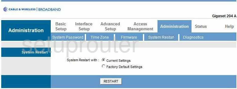 router reset factory settings