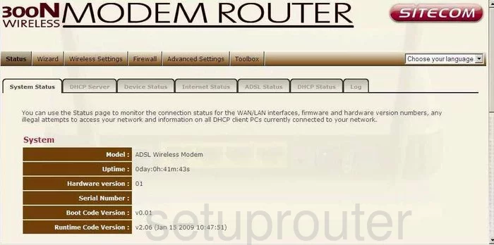 router status mac address internet IP