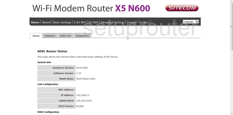 router status mac address internet IP