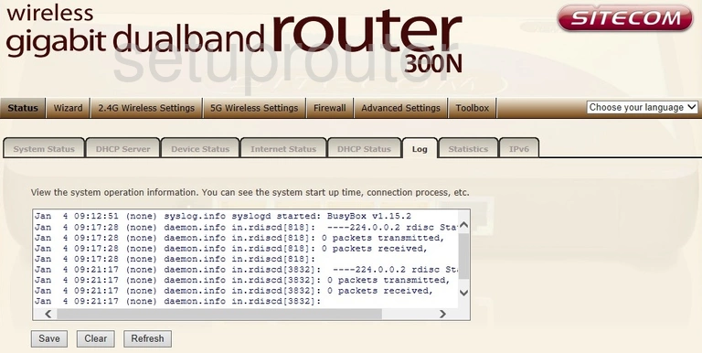 router log data