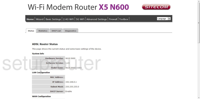 router status mac address internet IP