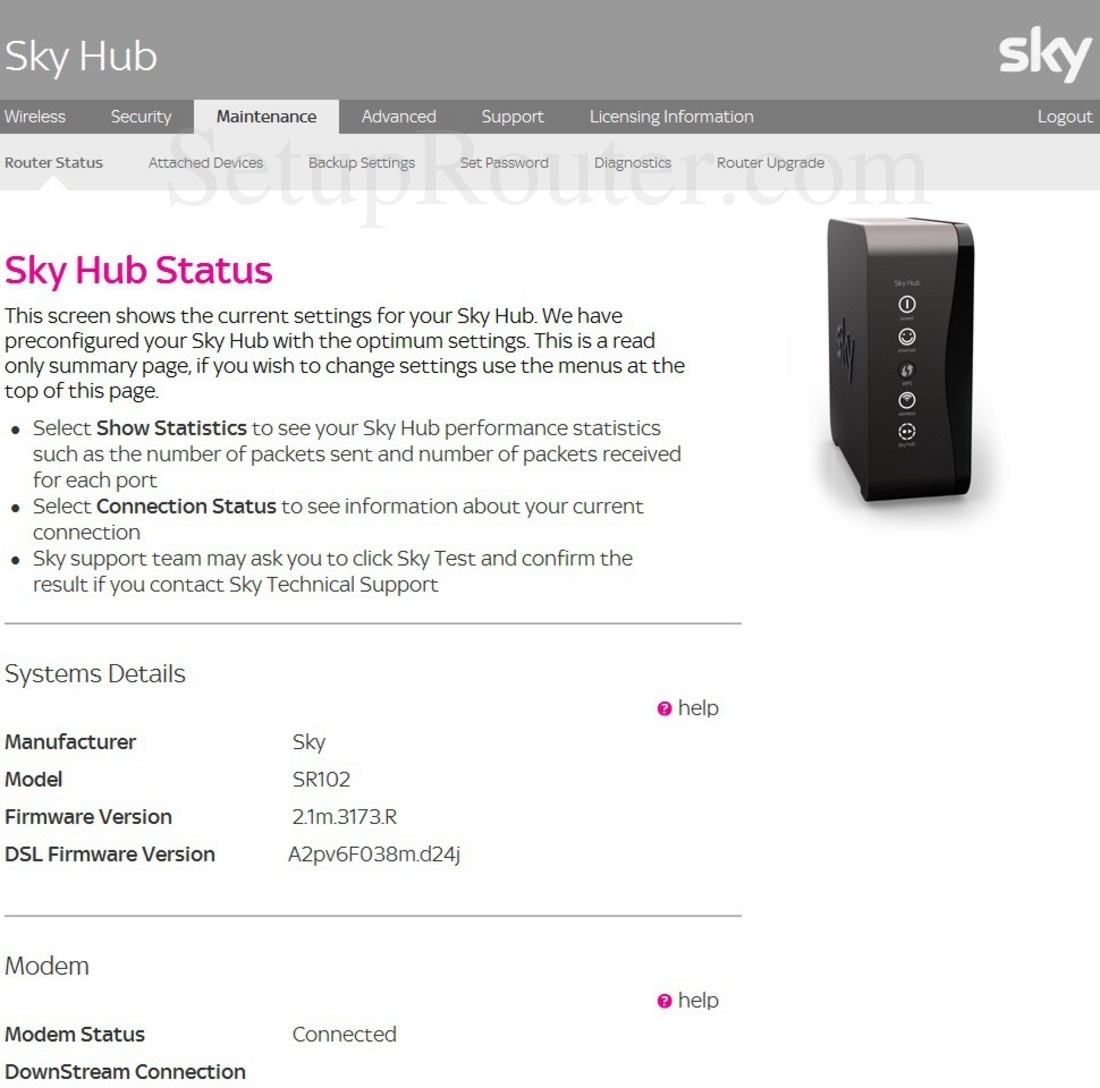 Sky Router Settings >> Sky Sr102 Screenshot Skyhubstatus Sky Router Settings >> Sky Sr102 Screenshot Skyhubstatus