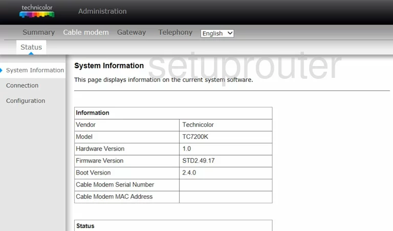 router status mac address internet IP