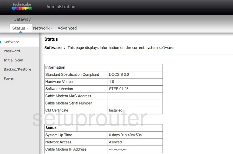 router status mac address internet IP