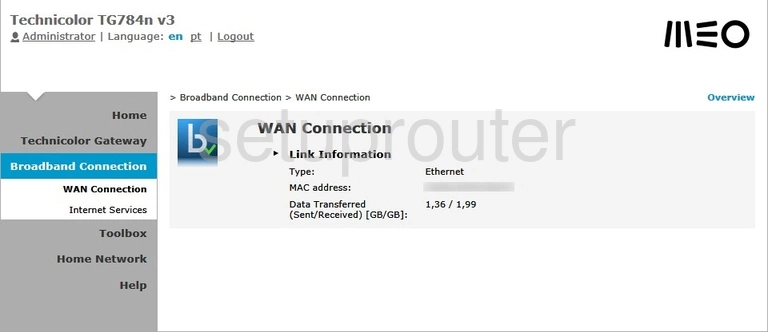 router status mac address internet IP