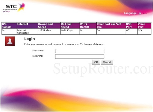 How To Login To The Technicolor Tg788avn Stc