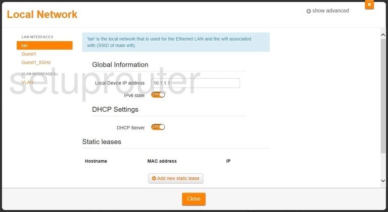 router IP address lan home network