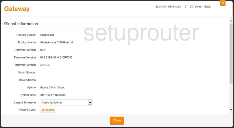 router status mac address internet IP