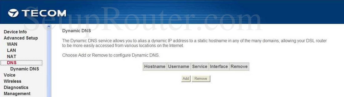 Tecom Ah4021 Screenshot Dynamic Dns