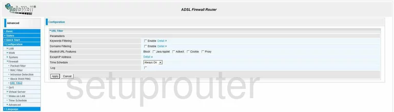 router url filter