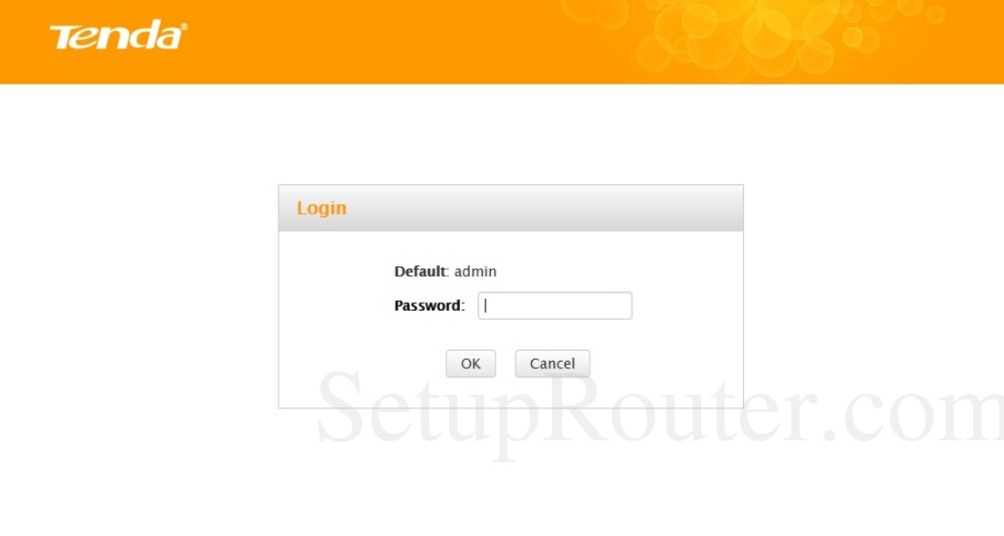 Tenda FH303 Screenshot Login
